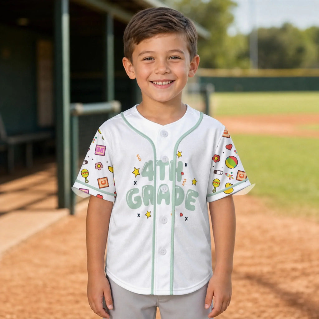 One Game At Time - Personalized Kid Baseball Jersey