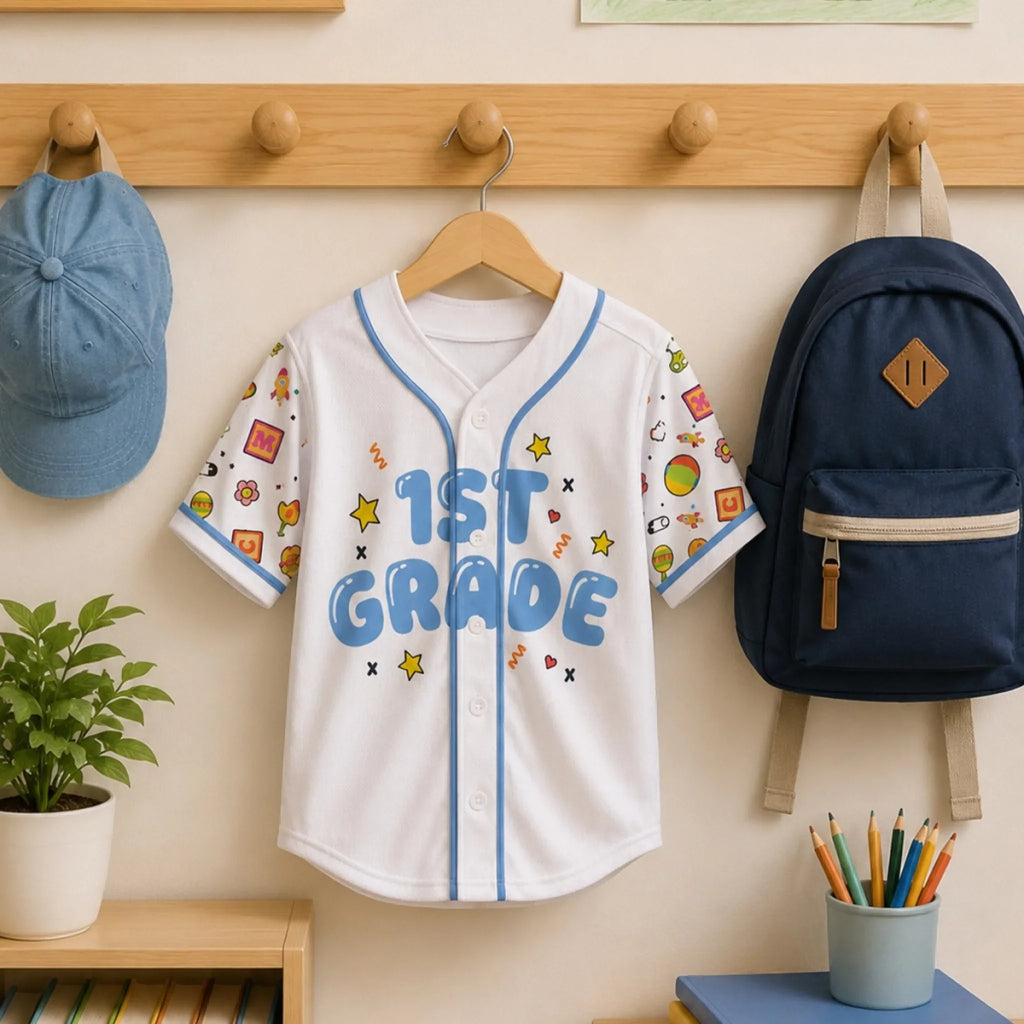 One Game At Time - Personalized Kid Baseball Jersey