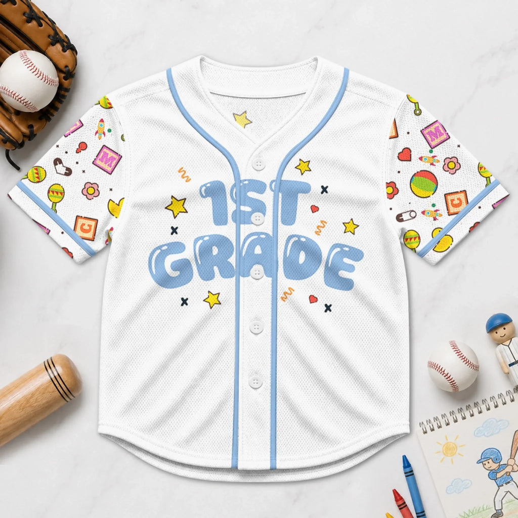 One Game At Time - Personalized Kid Baseball Jersey