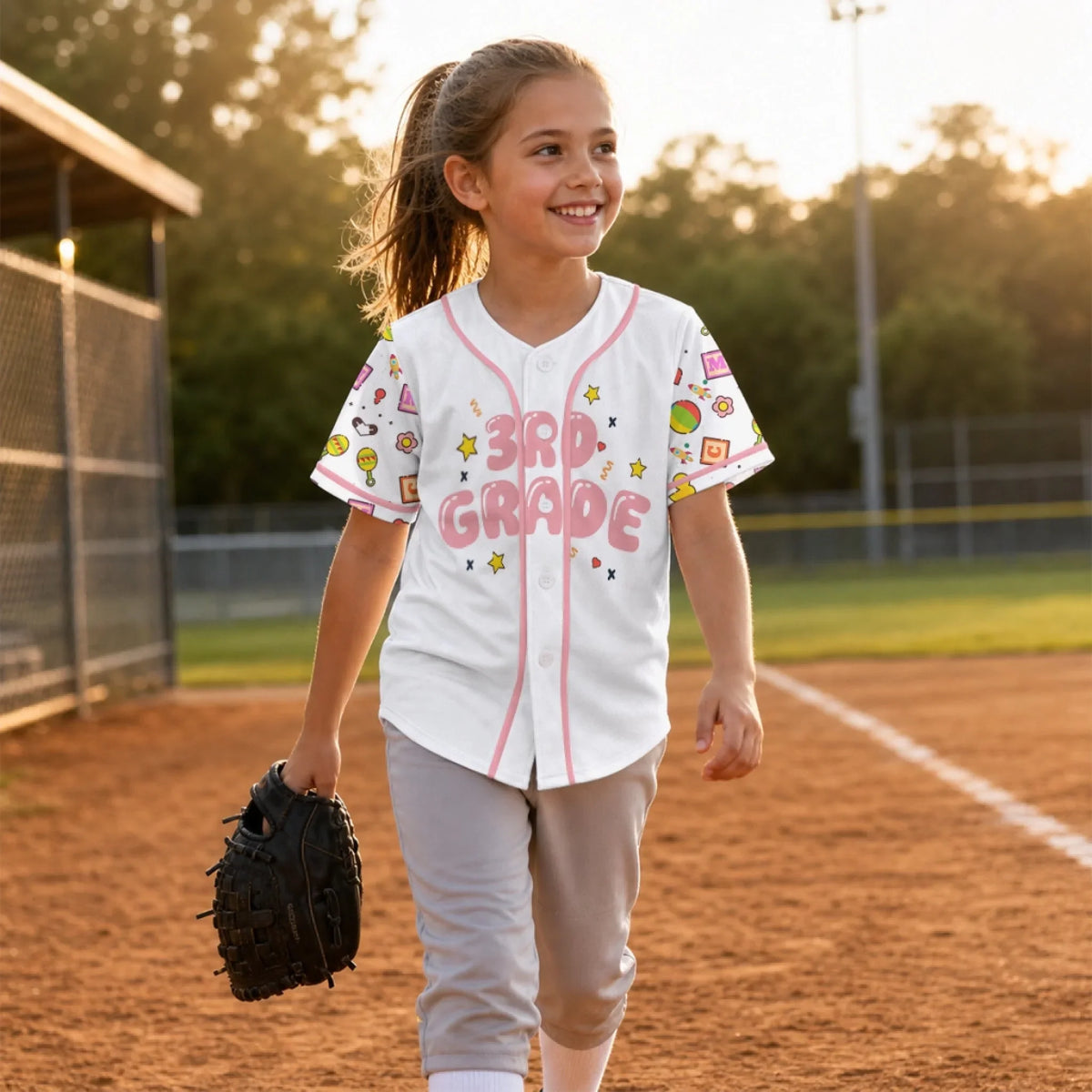 One Game At Time - Personalized Kid Baseball Jersey