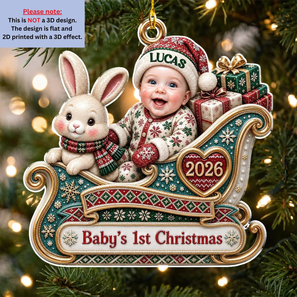 Tiny Toes First Christmas - Personalized Acrylic Ornament