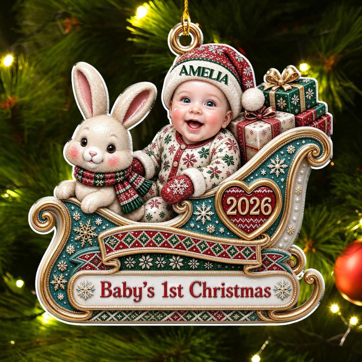 Tiny Toes First Christmas - Personalized Acrylic Ornament
