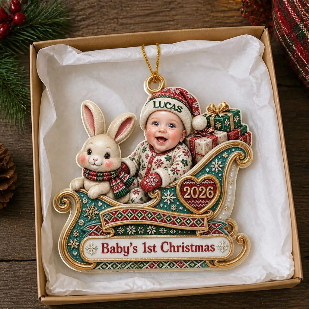 Tiny Toes First Christmas - Personalized Acrylic Ornament