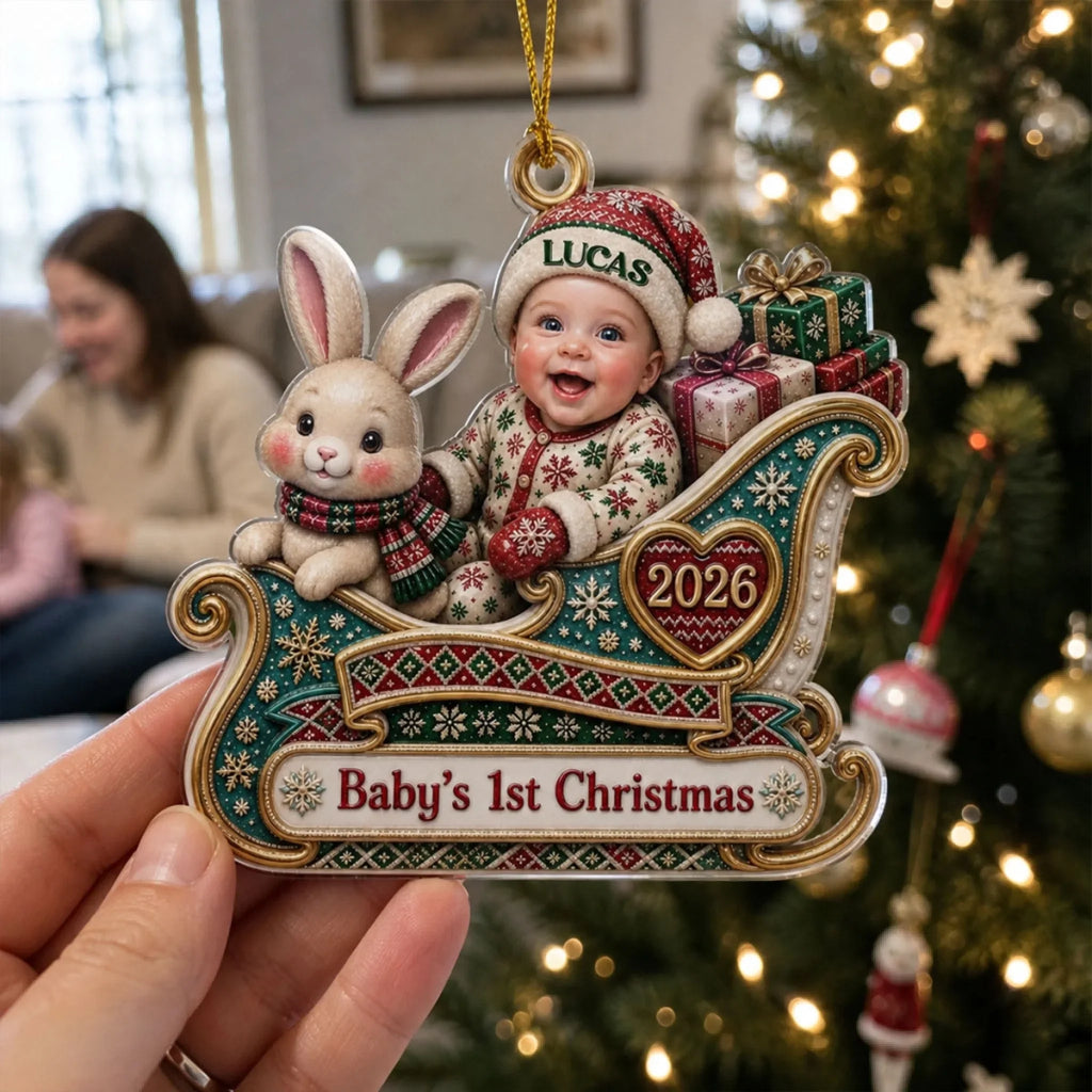 Tiny Toes First Christmas - Personalized Acrylic Ornament