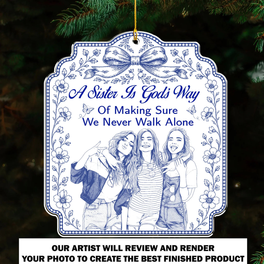 Custom Keepsake Christmas Ornament •  Never Walk Alone - Personalized Acrylic Ornament