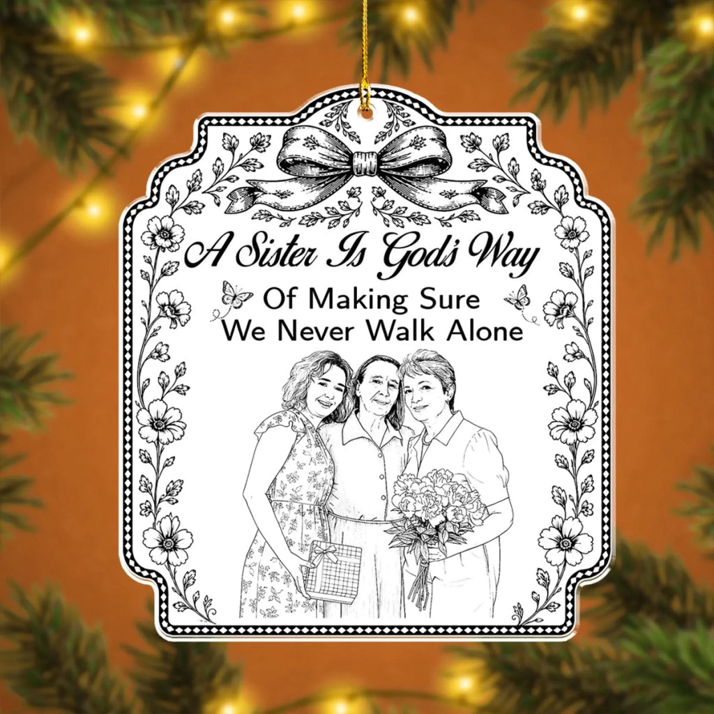 Custom Keepsake Christmas Ornament •  Never Walk Alone - Personalized Acrylic Ornament