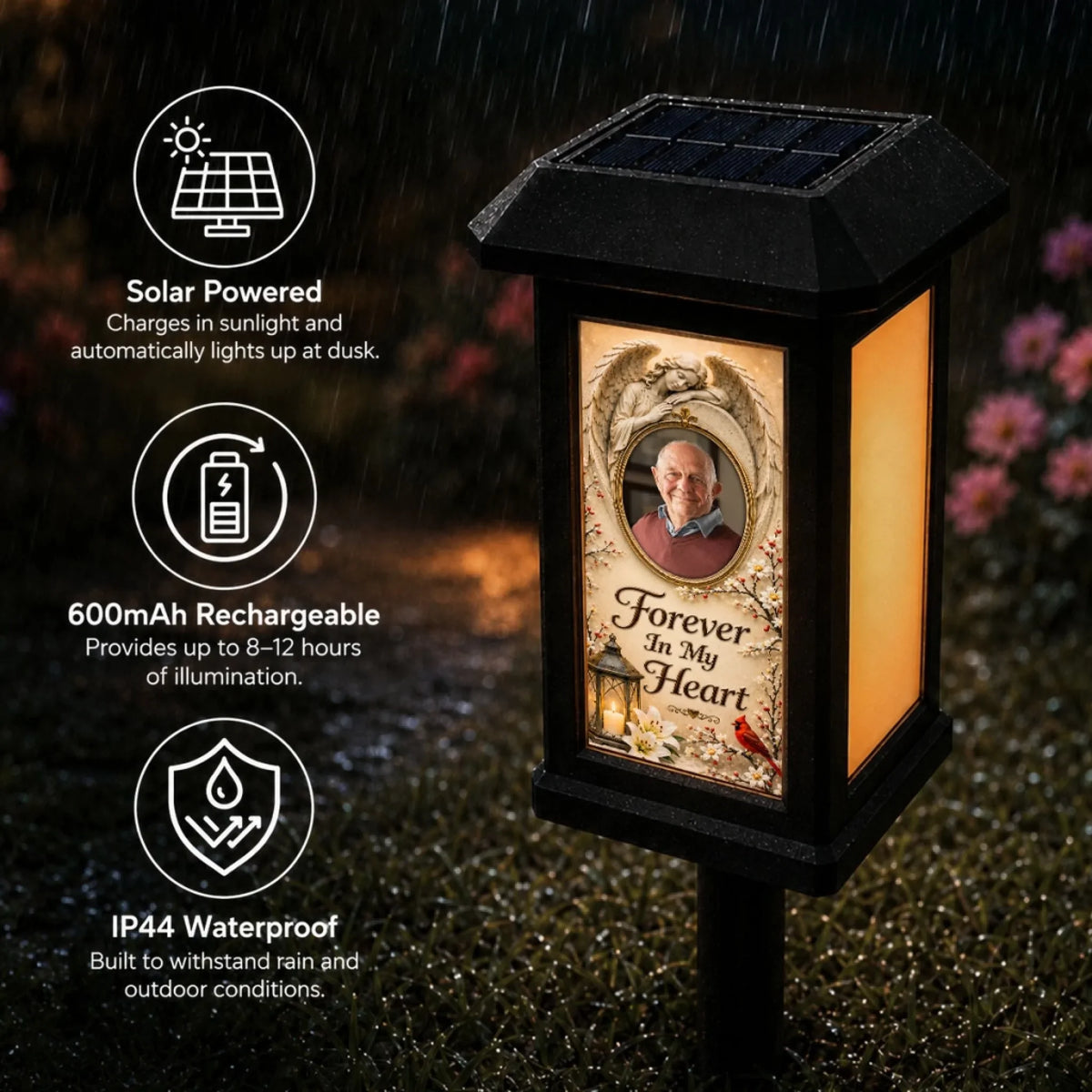 Forever In Our Heart - Personalized Solar Garden Light