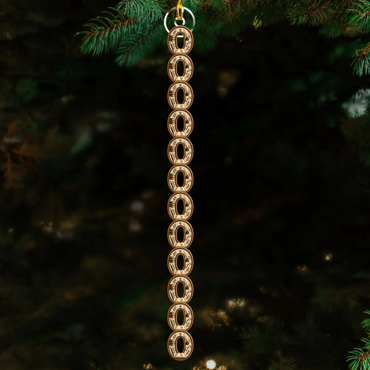 Custom Letter Christmas Ornament & Stocking Tag with Name • Book Lover - Personalized Acrylic Ornament