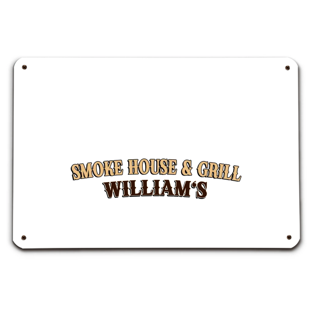 Custom Family Summer Backyard, Patio & Porch Decor • Grill Flame - Personalized Metal Sign