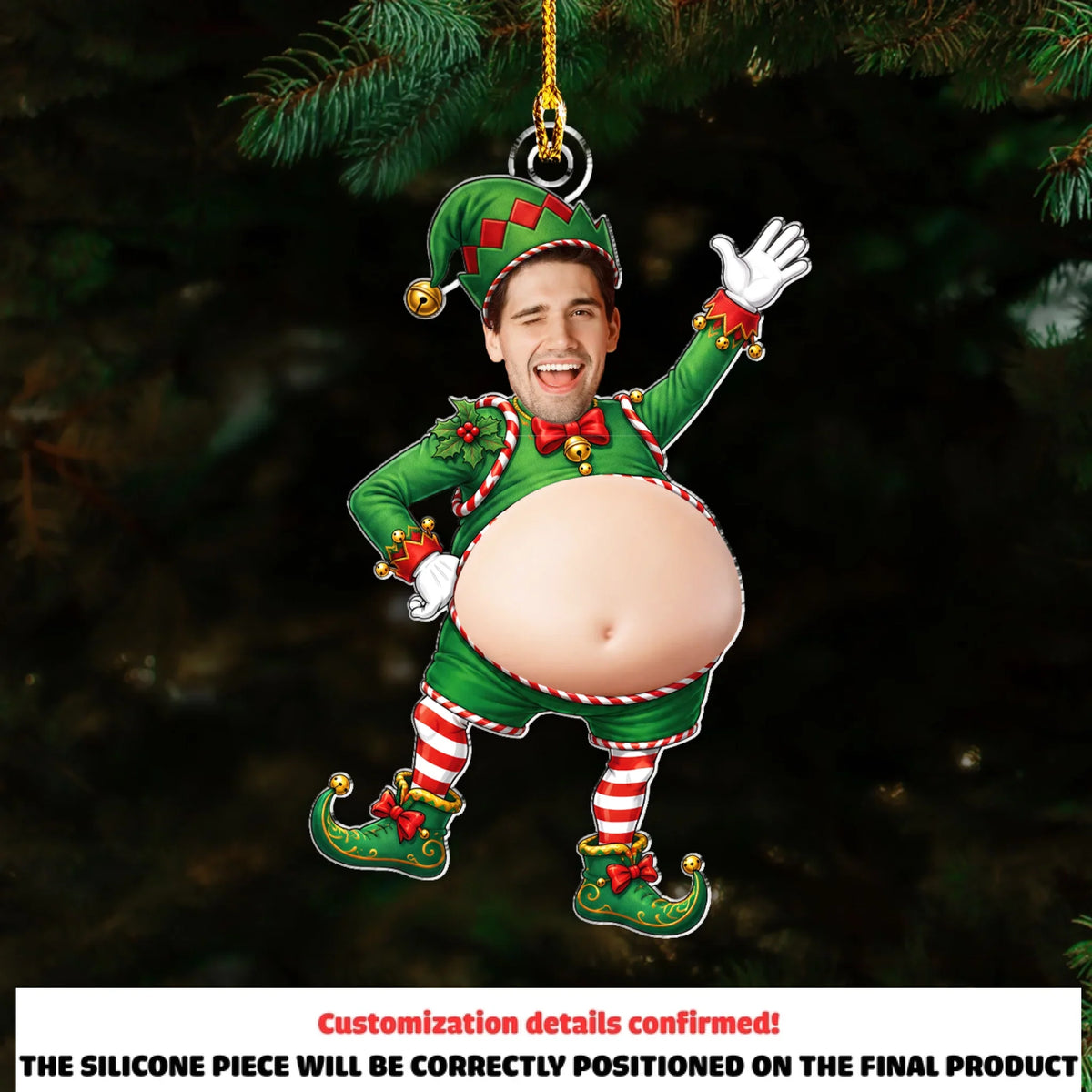 Custom Family Ornament, Christmas Gift for Family Members •  Funny Christmas - Personalized Squishy Acrylic Ornament