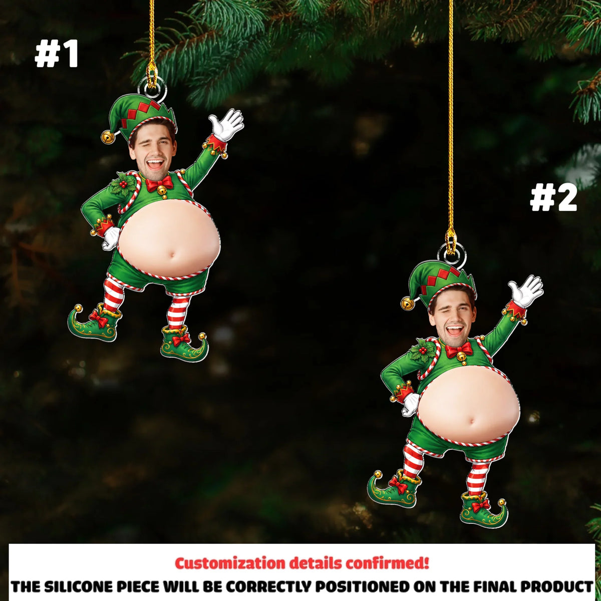 Custom Family Ornament, Christmas Gift for Family Members •  Funny Christmas - Personalized Squishy Acrylic Ornament