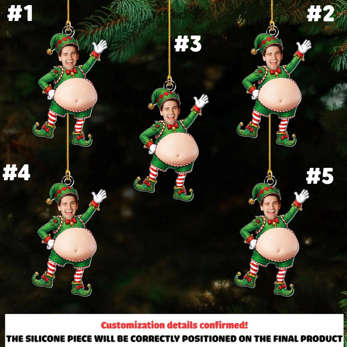 Custom Family Ornament, Christmas Gift for Family Members •  Funny Christmas - Personalized Squishy Acrylic Ornament