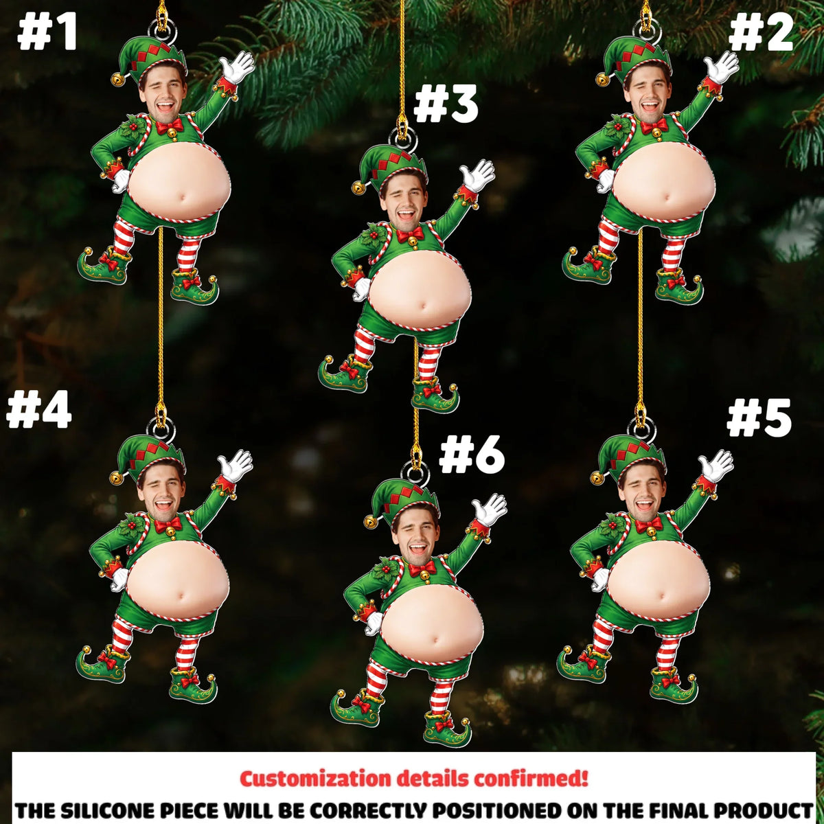 Custom Family Ornament, Christmas Gift for Family Members •  Funny Christmas - Personalized Squishy Acrylic Ornament