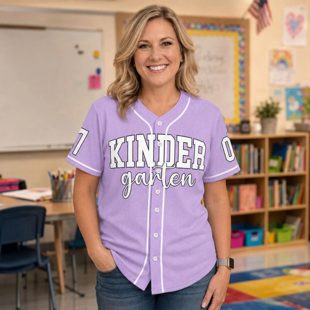Teach Hard Play Harder - Personalized Unisex Baseball Jersey