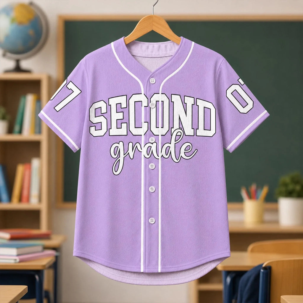 Teach Hard Play Harder - Personalized Unisex Baseball Jersey