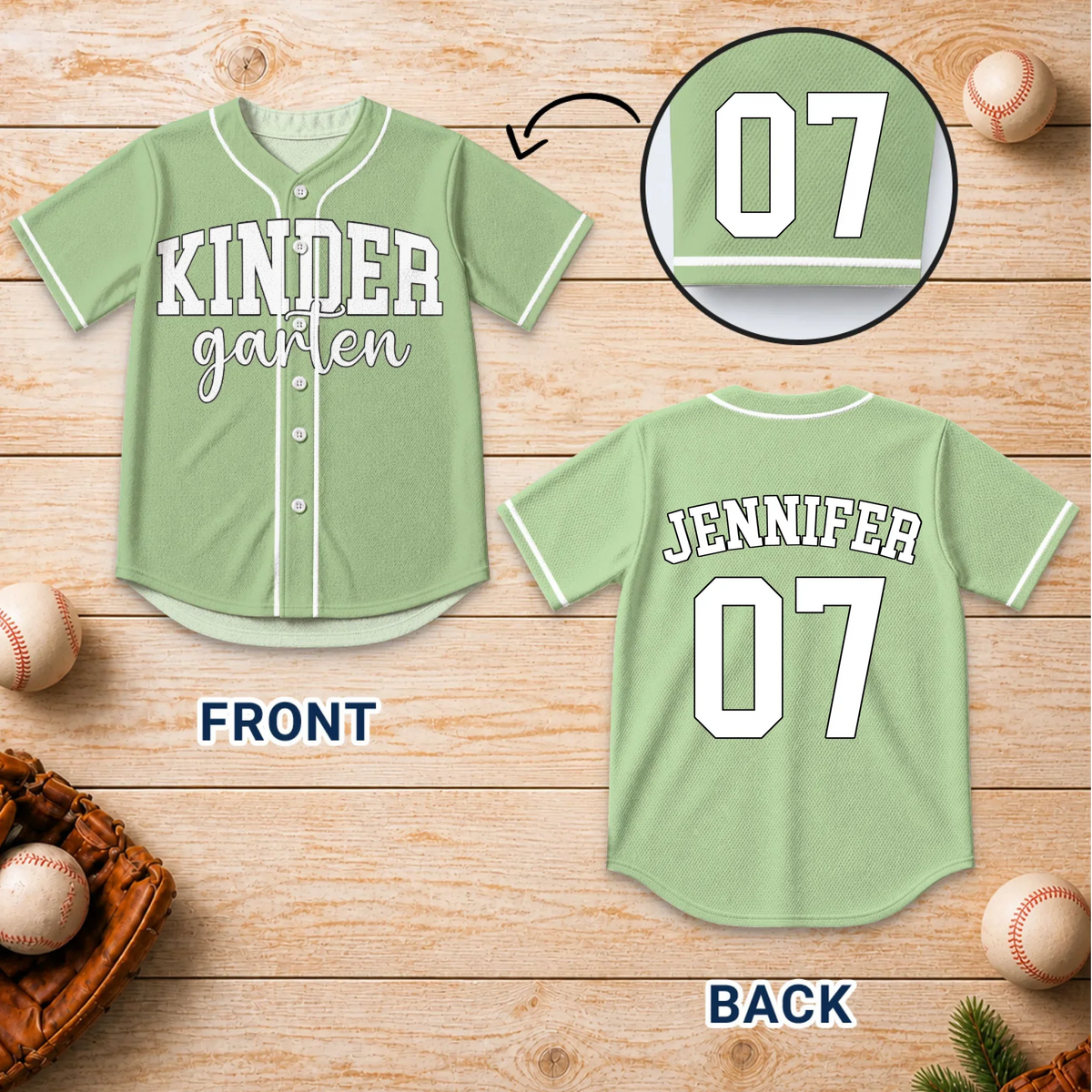 Teach Hard Play Harder - Personalized Unisex Baseball Jersey