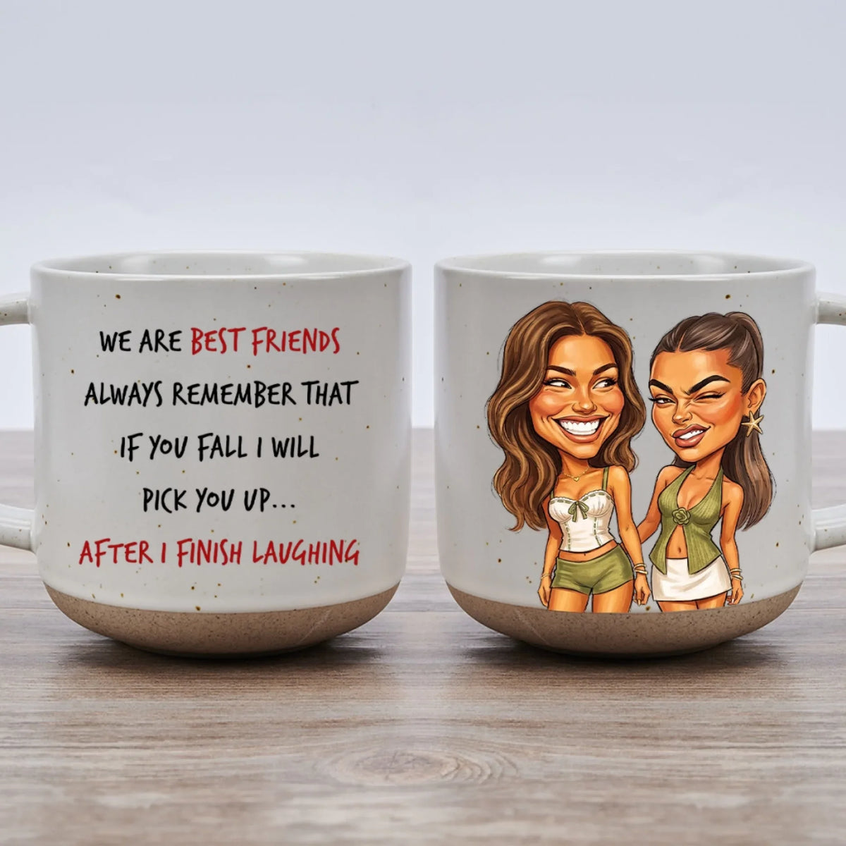 Custom Best Friend, Christmas & Birthday Friendship Keepsake Gift • Best Friends - Personalized Pottery Mug