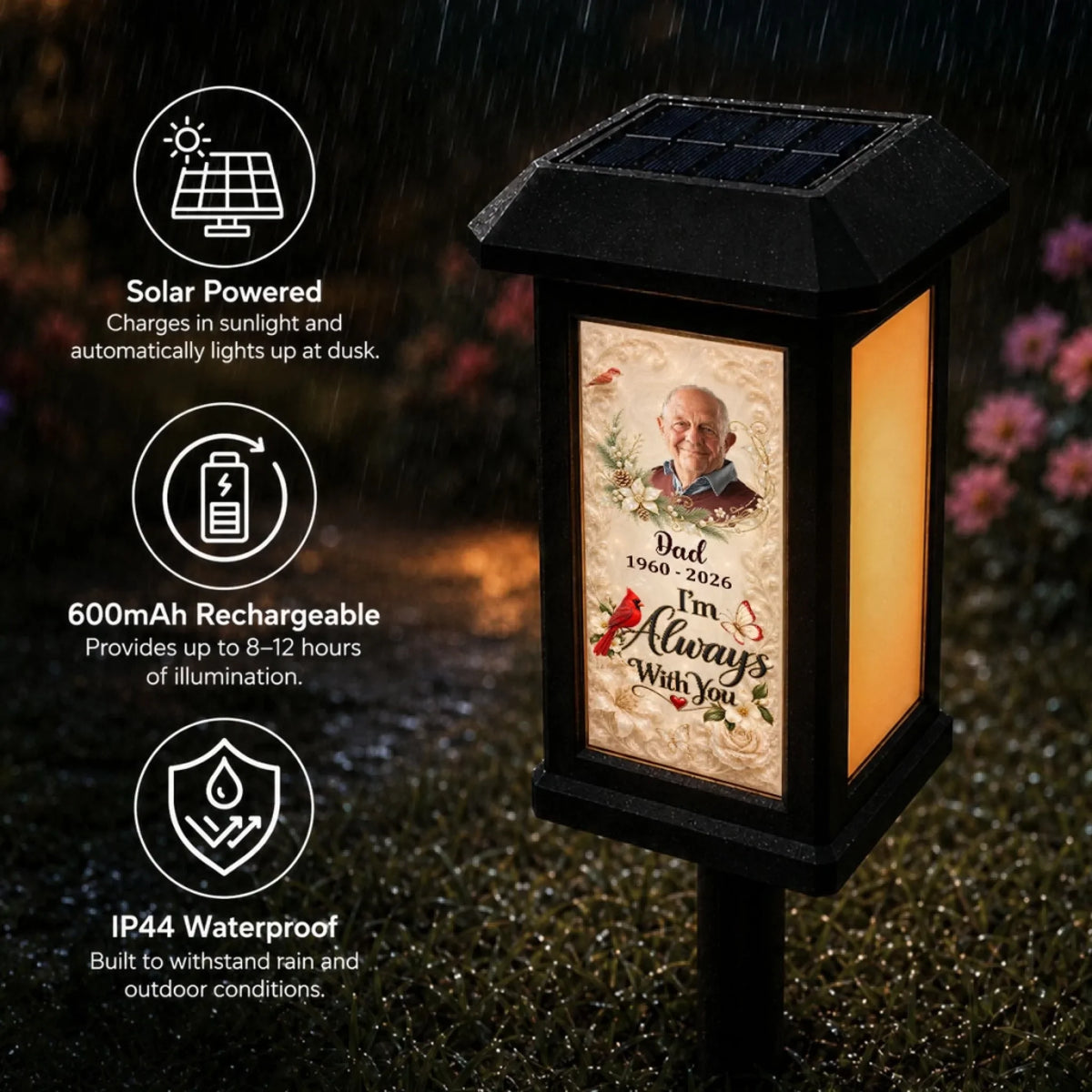 Memoria Lumina - Personalized Solar Garden Light