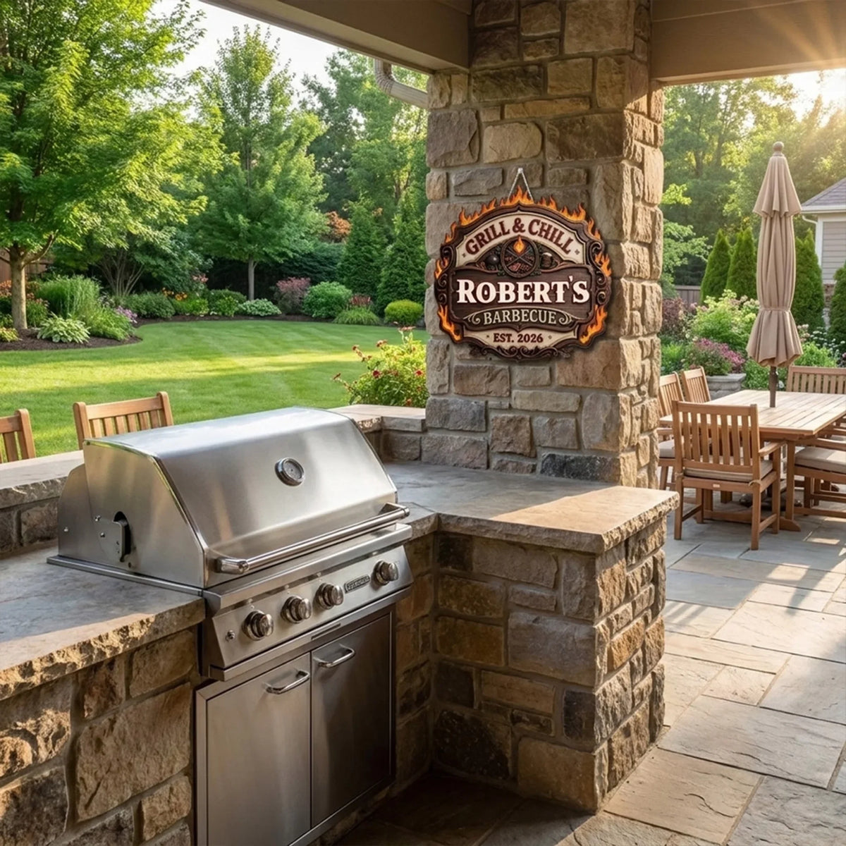 The Grill House - Personalized Wood Sign