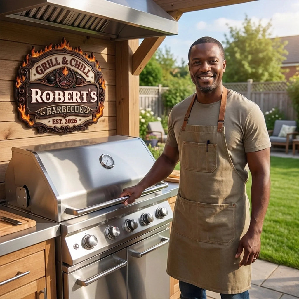 The Grill House - Personalized Wood Sign