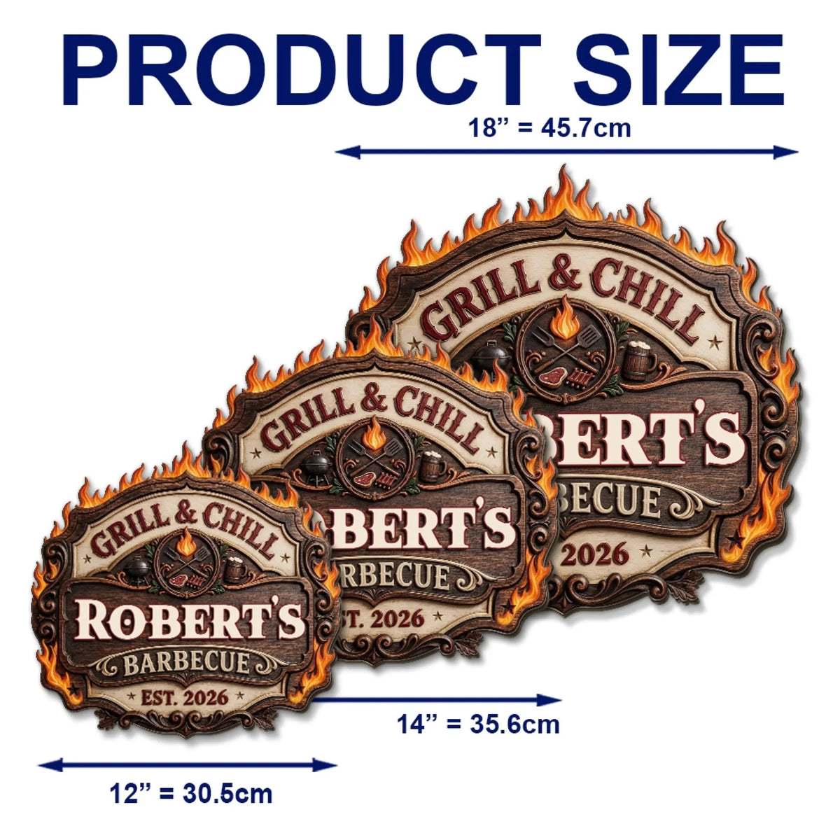 The Grill House - Personalized Wood Sign
