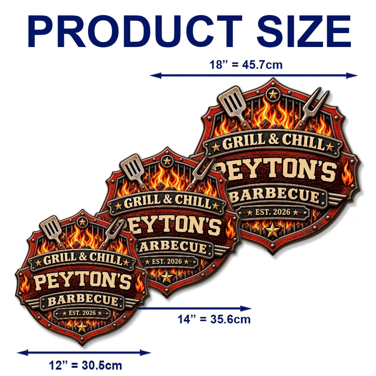 BBQ Lovers - Personalized Wood Sign