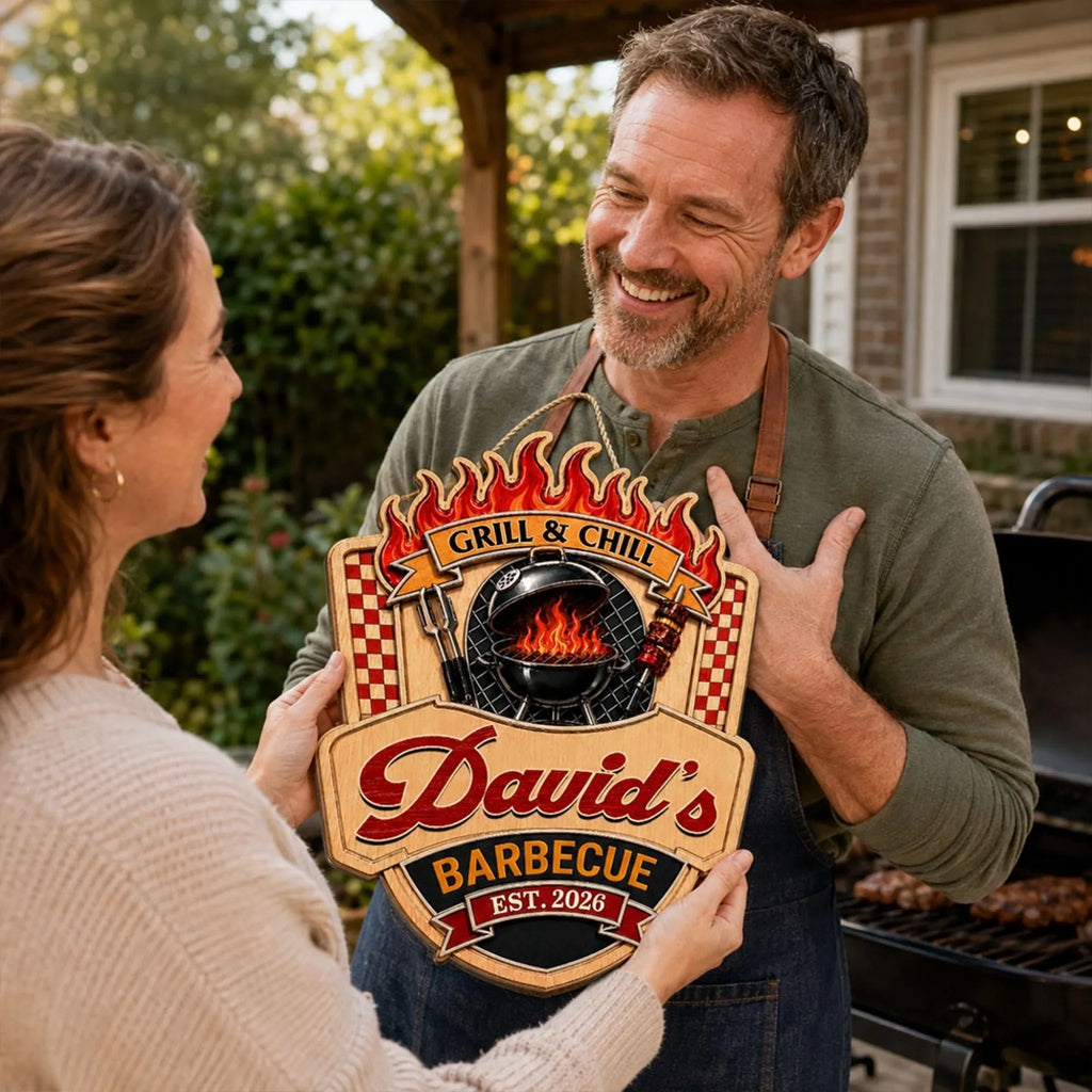 BBQ Pitmaster - Personalized Wood Sign