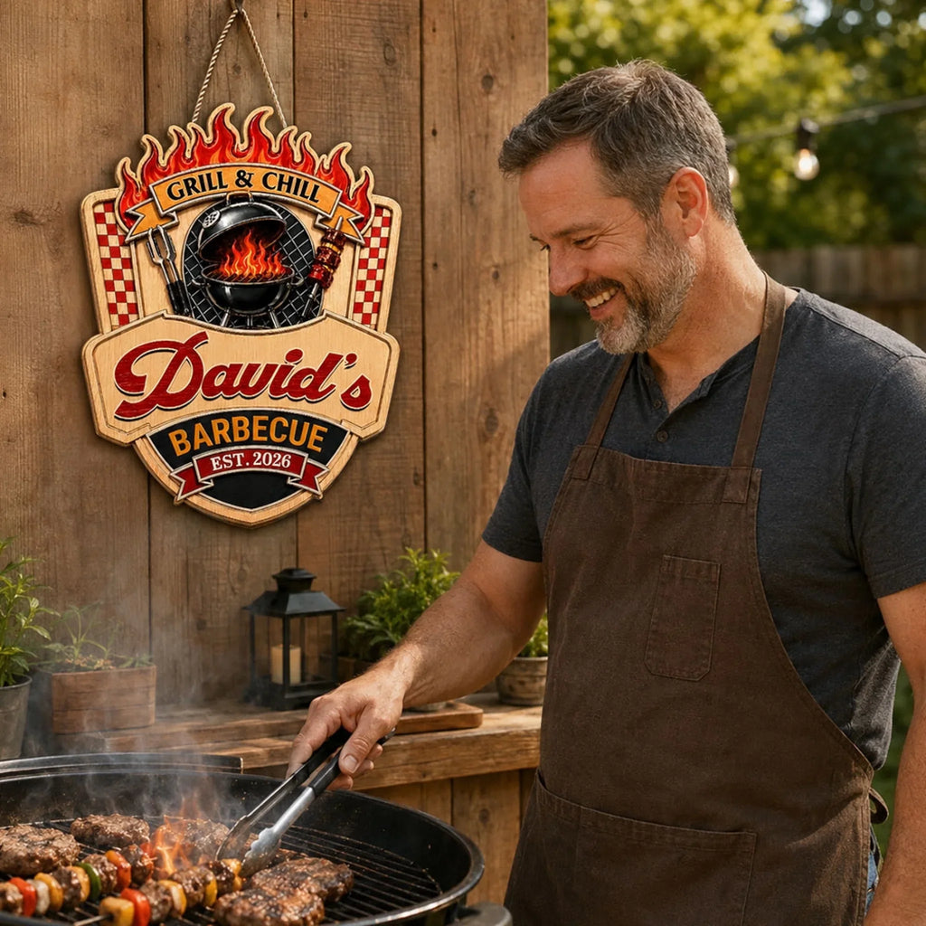 BBQ Pitmaster - Personalized Wood Sign