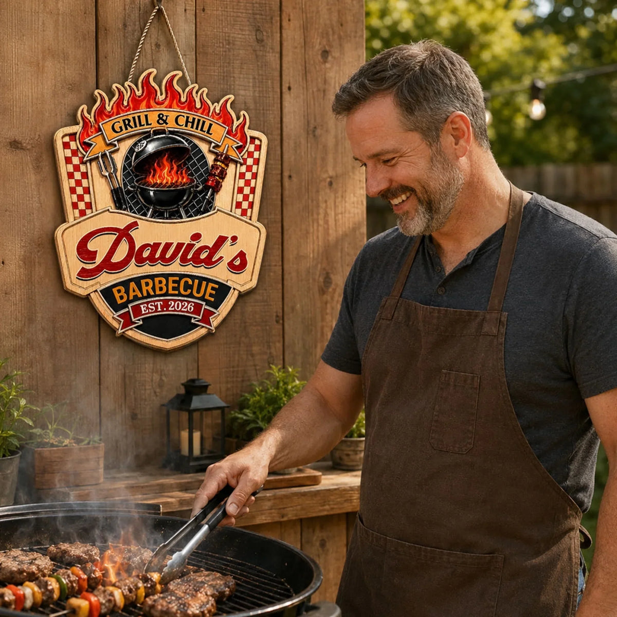 BBQ Pitmaster - Personalized Wood Sign