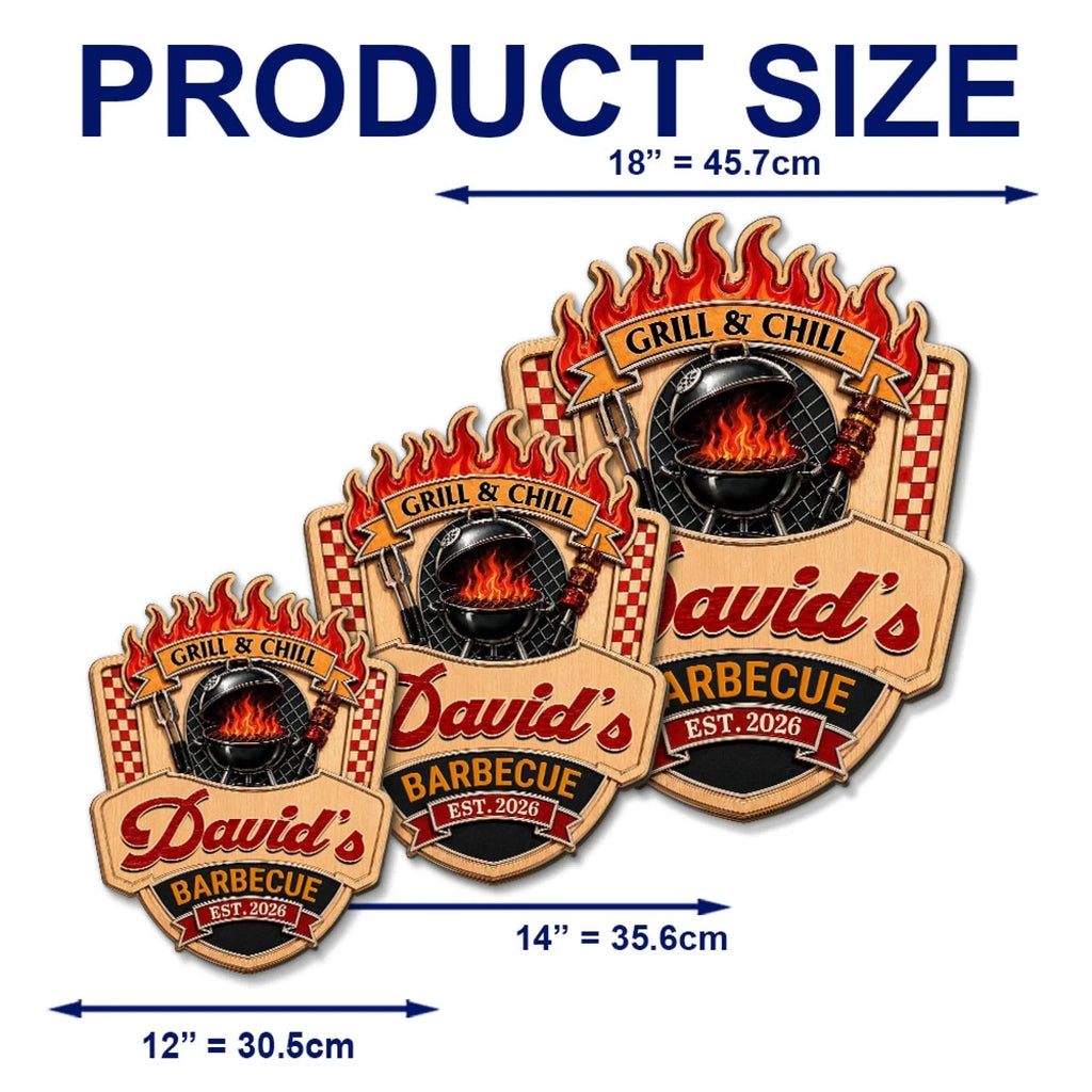 BBQ Pitmaster - Personalized Wood Sign