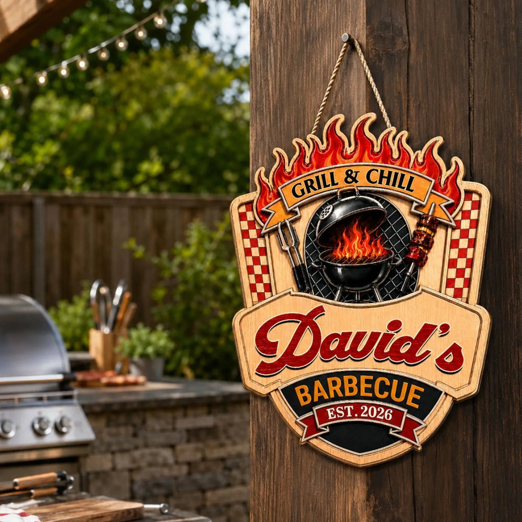 BBQ Pitmaster - Personalized Wood Sign