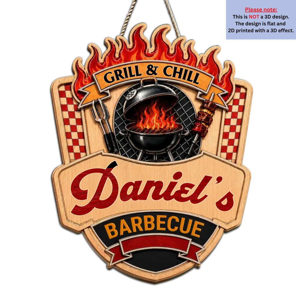 BBQ Pitmaster - Personalized Wood Sign