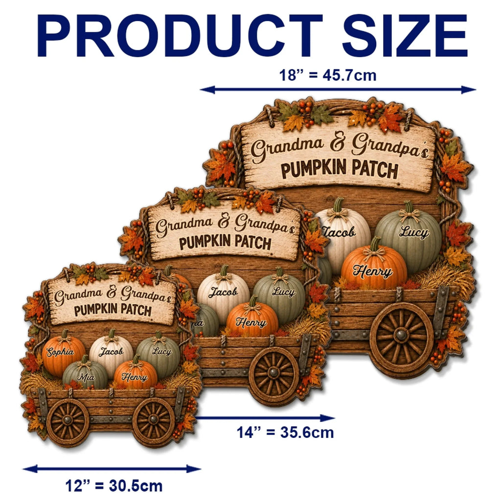Grandparents Pumpkin Patch - Personalized Wood Sign