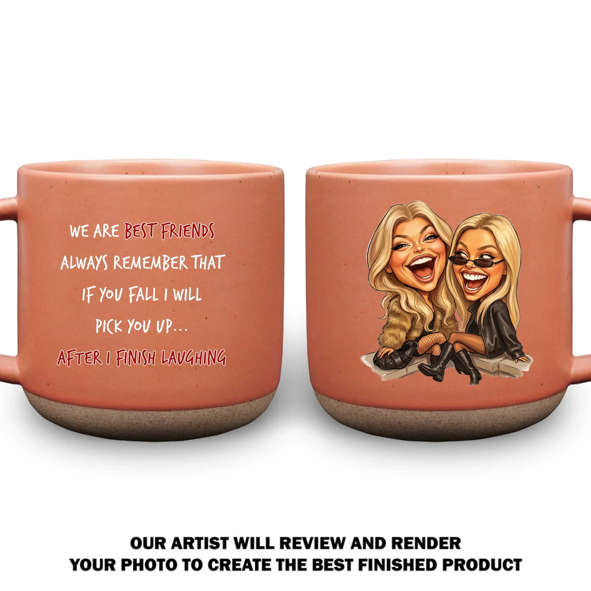 Custom Best Friend, Christmas & Birthday Friendship Keepsake Gift • Best Friends - Personalized Pottery Mug