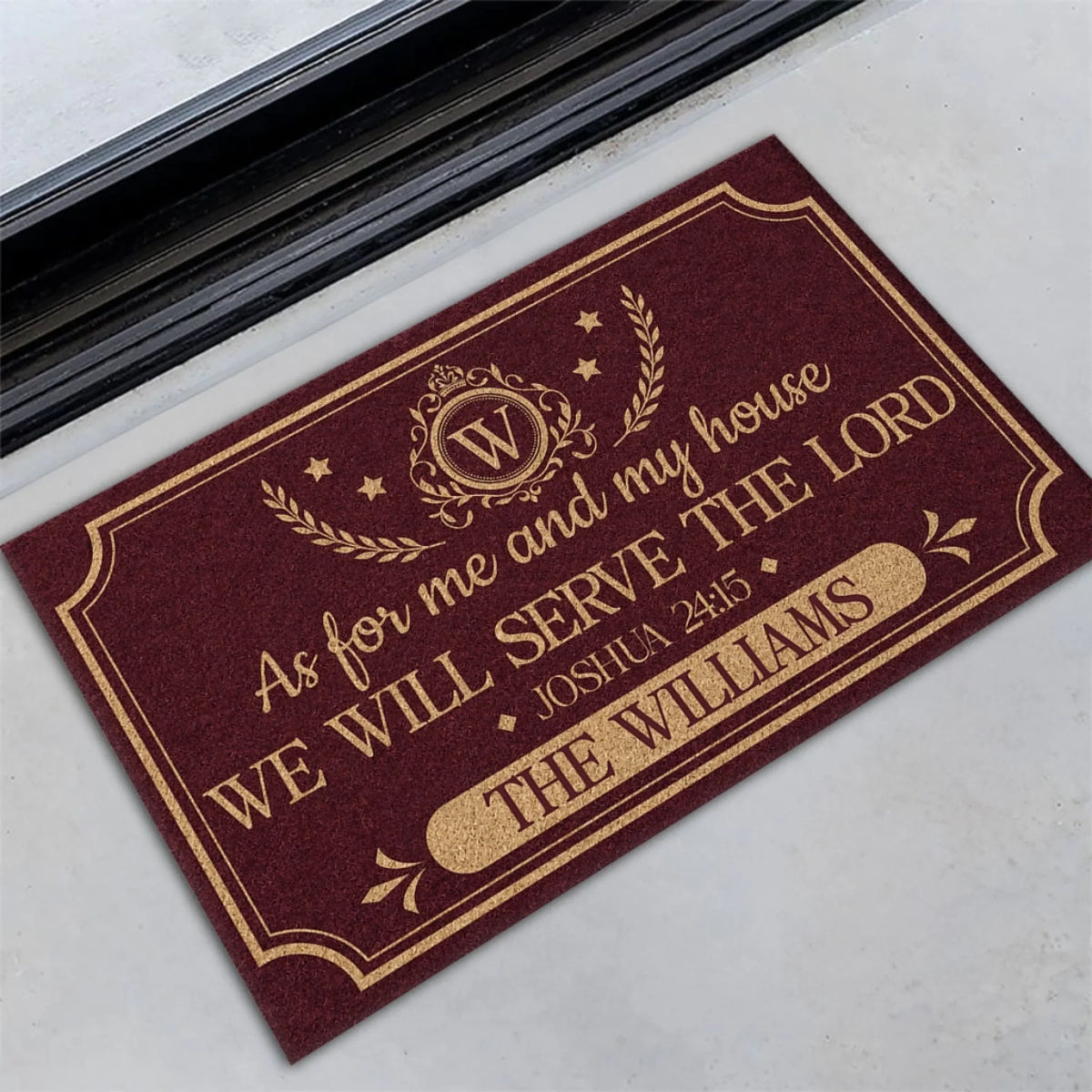 For Me And My House - Personalized Doormat
