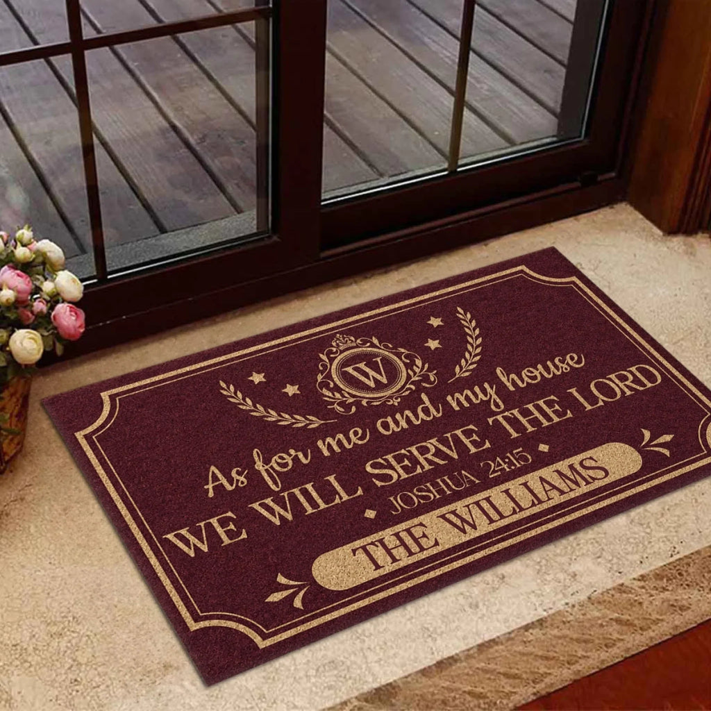 For Me And My House - Personalized Doormat