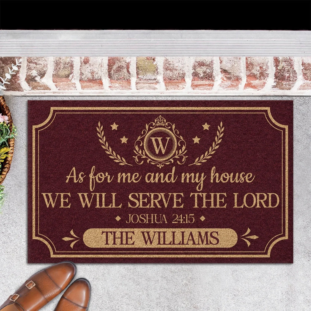 For Me And My House - Personalized Doormat