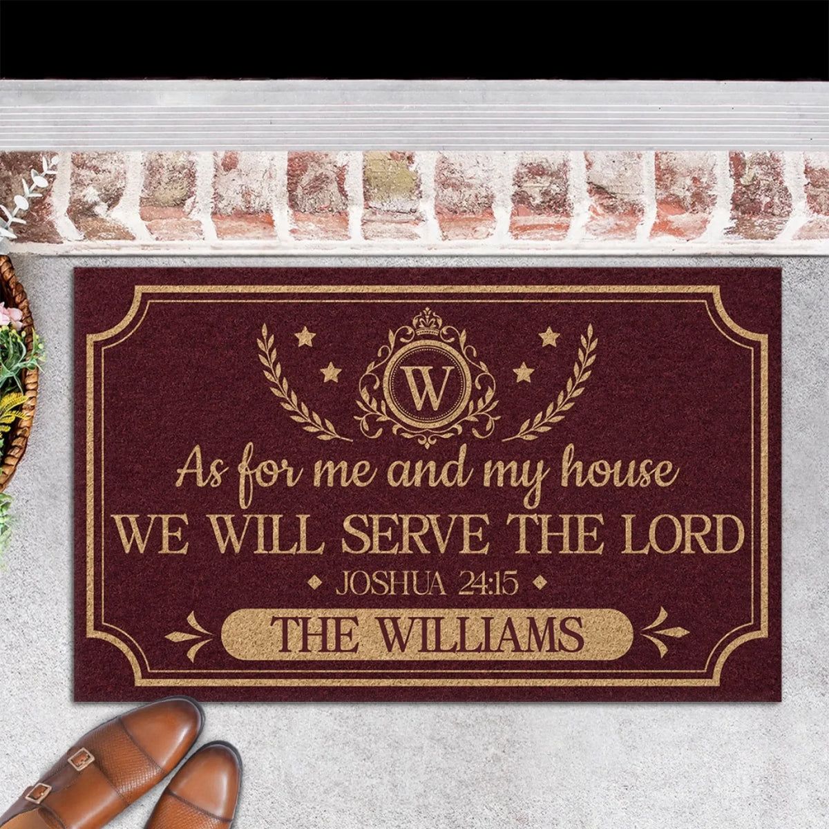 For Me And My House - Personalized Doormat