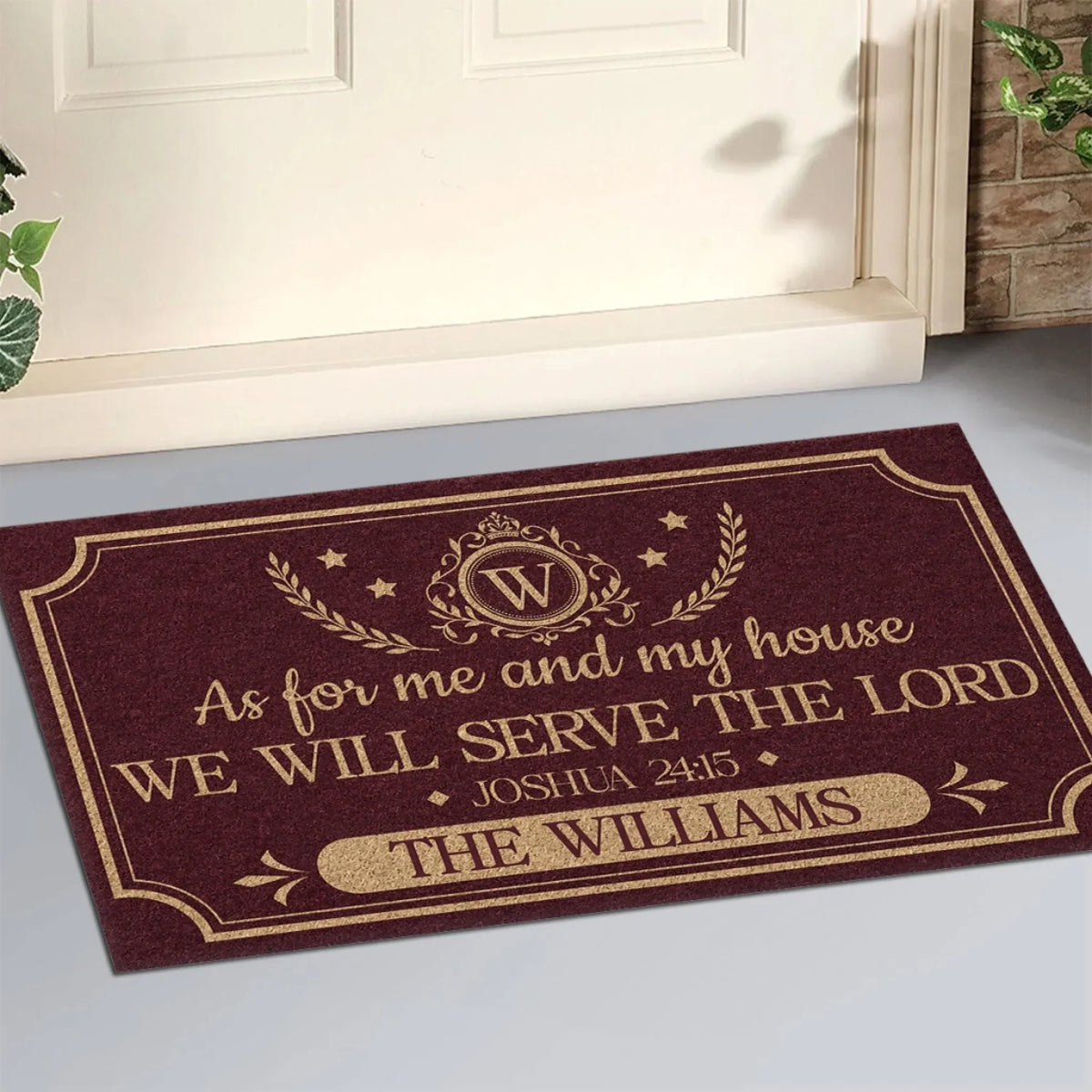 For Me And My House - Personalized Doormat