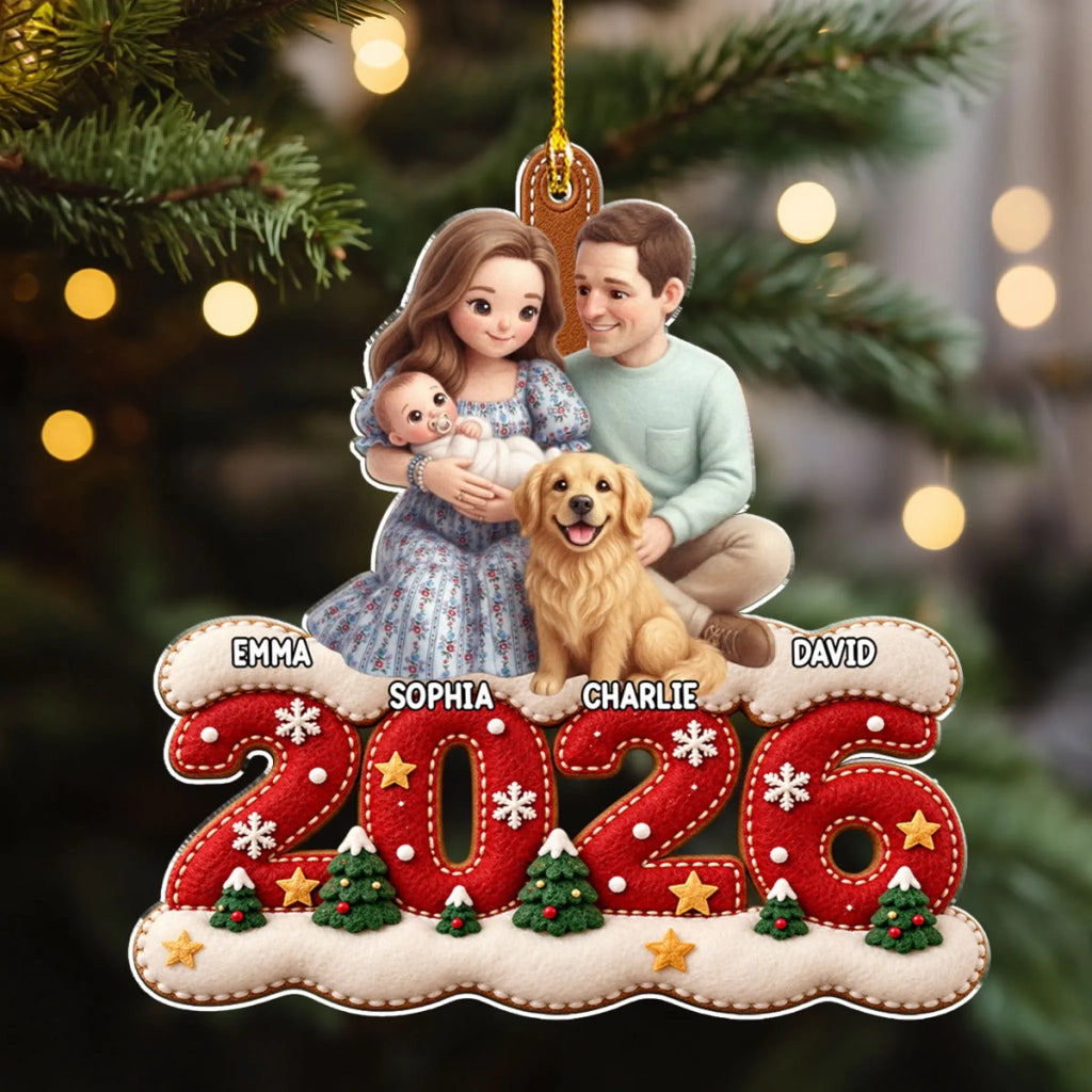 Custom Couple Christmas Ornament, Anniversary Gift •  A Christmas to Remember - Personalized Acrylic Ornament