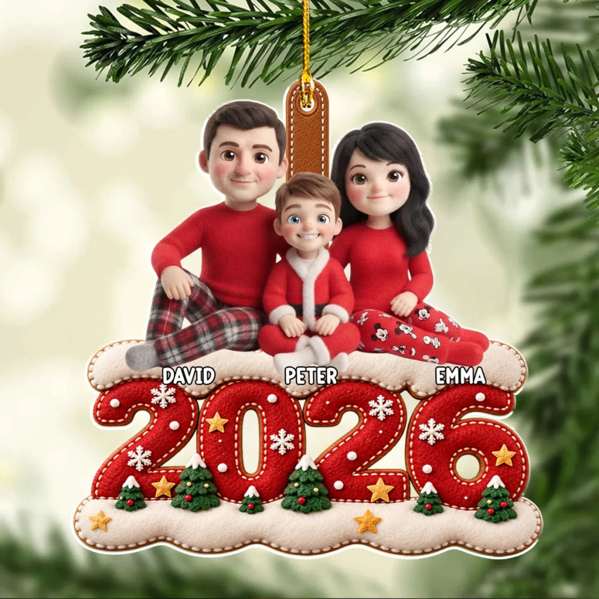 Custom Couple Christmas Ornament, Anniversary Gift •  A Christmas to Remember - Personalized Acrylic Ornament