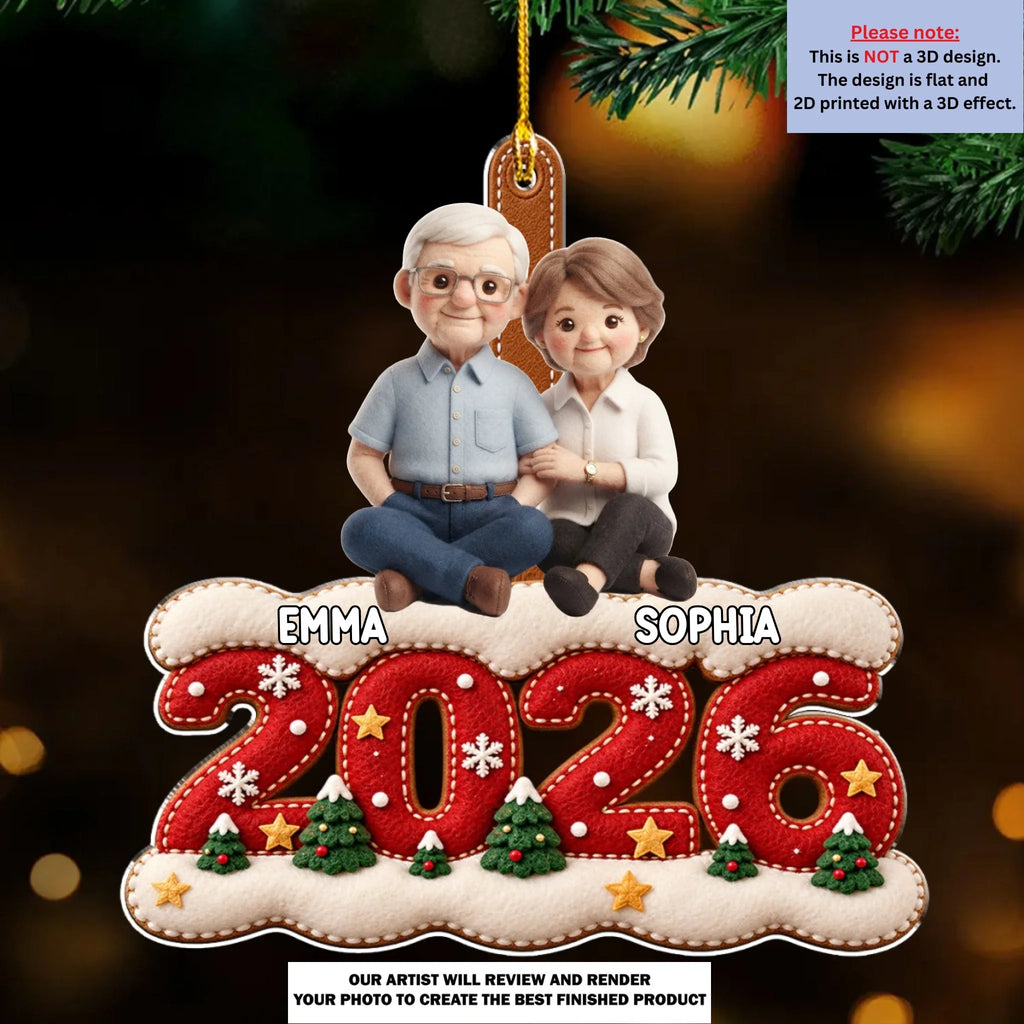 Custom Couple Christmas Ornament, Anniversary Gift •  A Christmas to Remember - Personalized Acrylic Ornament