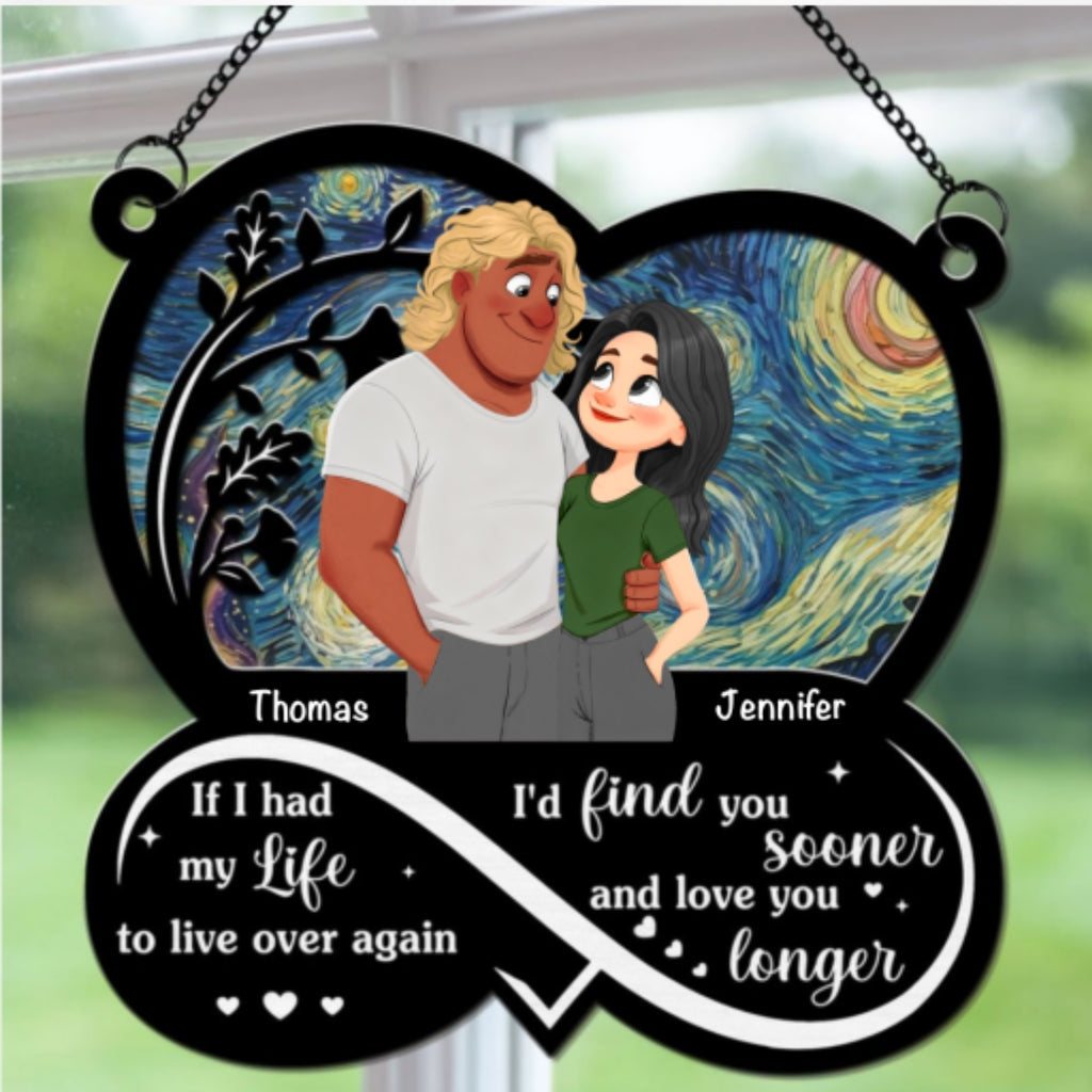 Custom Couple Hanging Decor, Anniversary Valentine's Day Gifts • Love You So Much 2 - Personalized Suncatcher