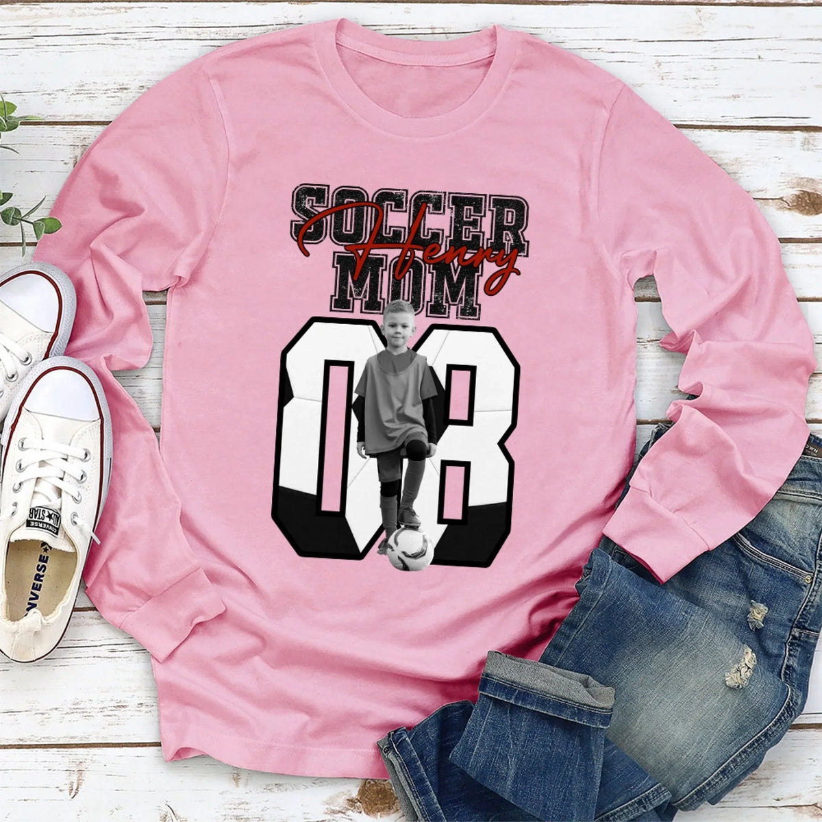 Custom Christmas & Birthday Keepsake Gift • Match Day Mom - Personalized Shirt
