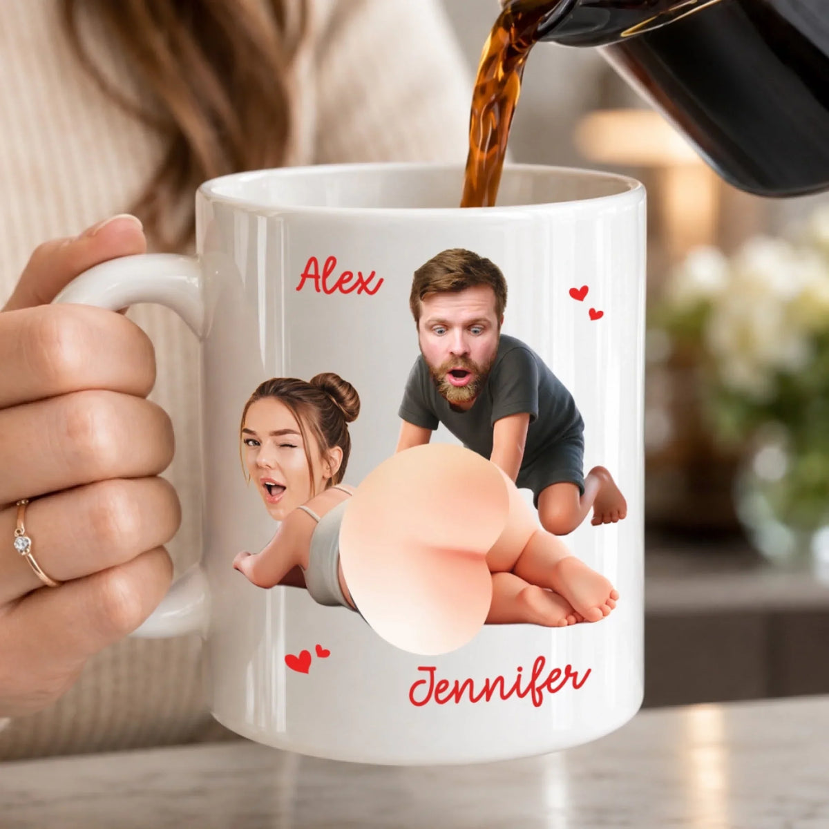 Custom Photo Anniversary Keepsake Gifts For Couple • I Love You For Who You Are - Personalized Squishy Mug