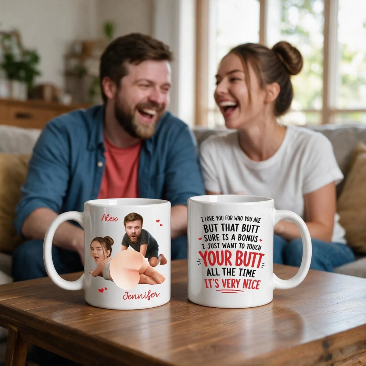 Custom Photo Anniversary Keepsake Gifts For Couple • I Love You For Who You Are - Personalized Squishy Mug
