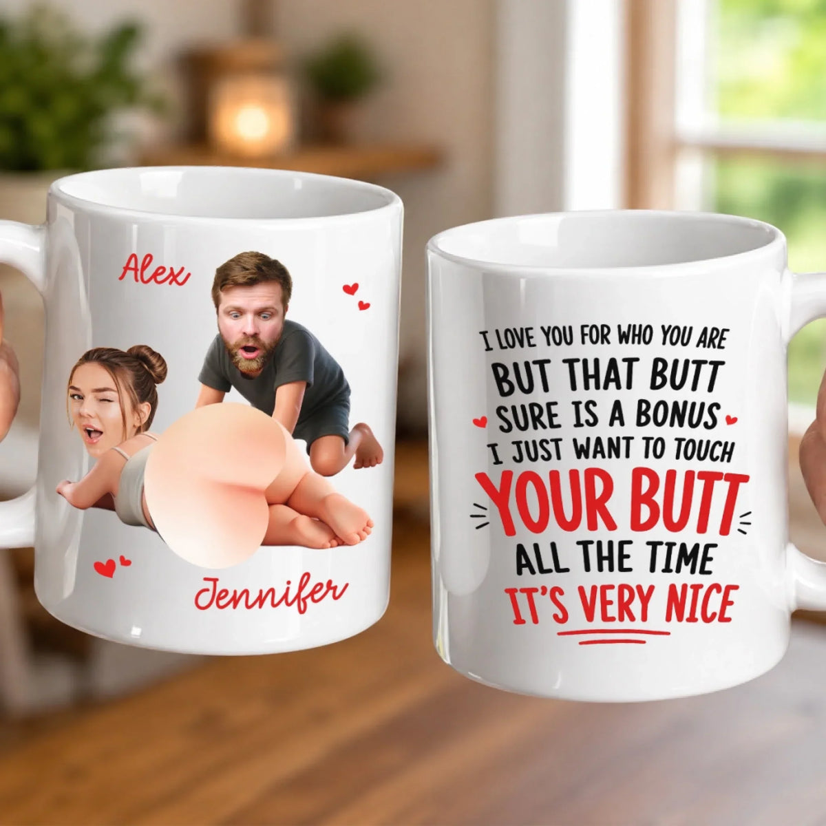 Custom Photo Anniversary Keepsake Gifts For Couple • I Love You For Who You Are - Personalized Squishy Mug