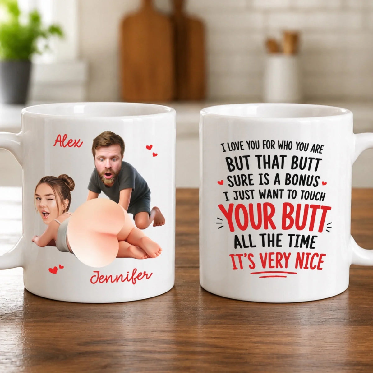 Custom Photo Anniversary Keepsake Gifts For Couple • I Love You For Who You Are - Personalized Squishy Mug