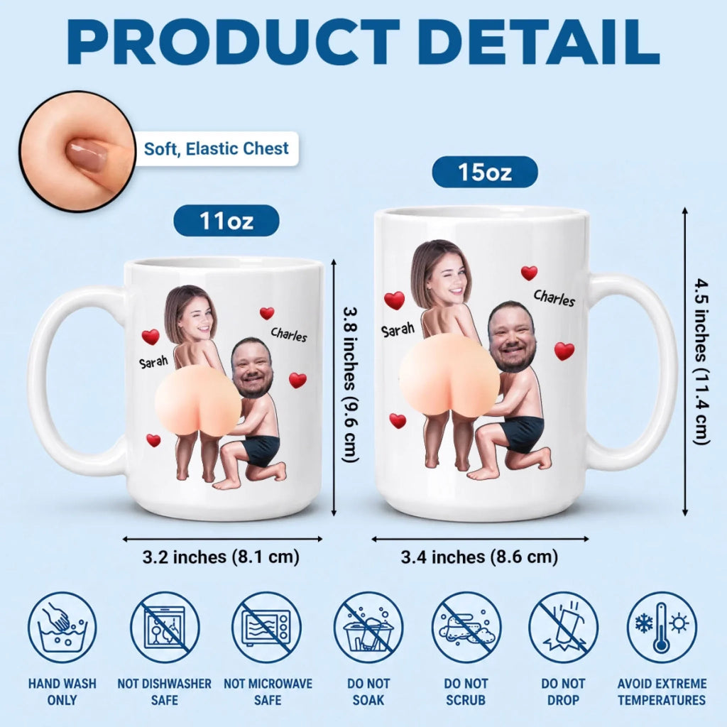Custom Photo Anniversary Keepsake Gifts For Couple • Love Every Part Of You - Personalized Squishy Mug