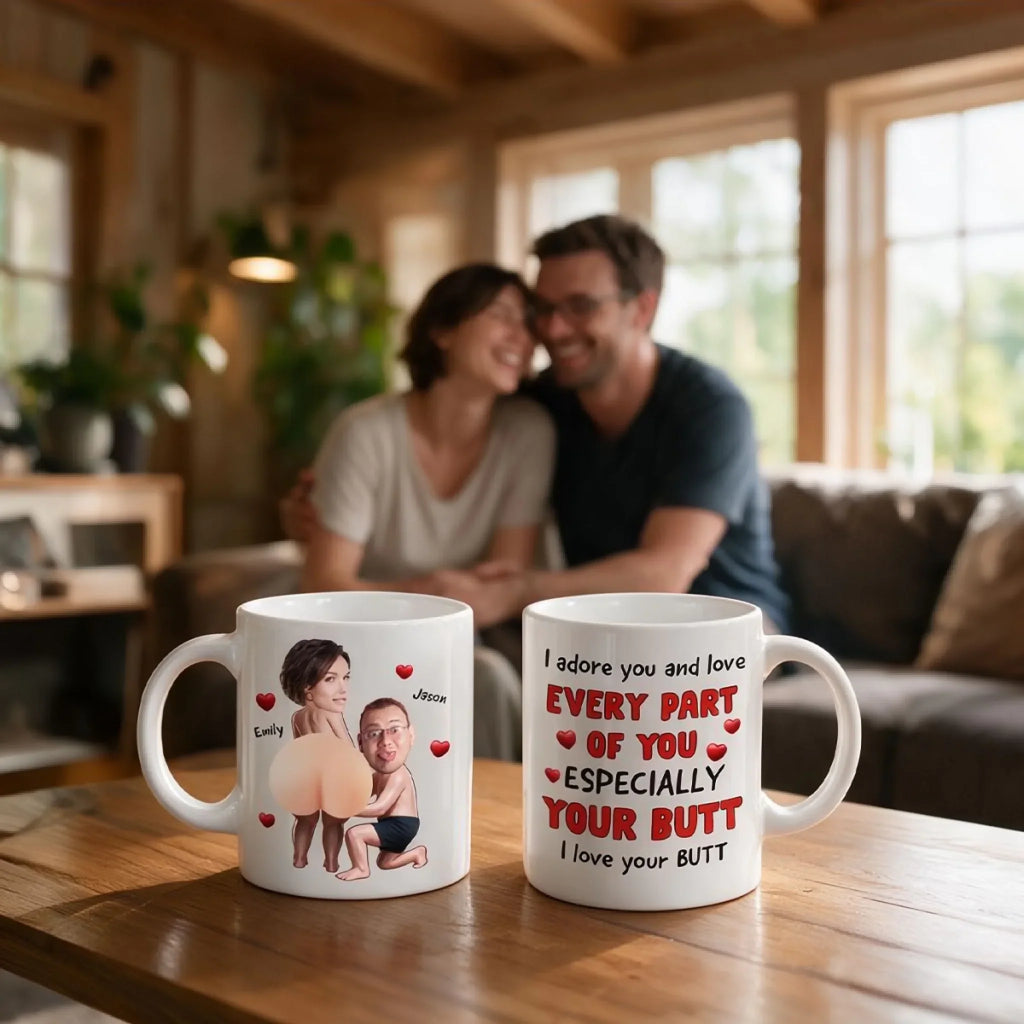 Custom Photo Anniversary Keepsake Gifts For Couple • Love Every Part Of You - Personalized Squishy Mug